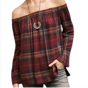 Anthropologie Cloth & Stone Homestead Off Shoulder Top